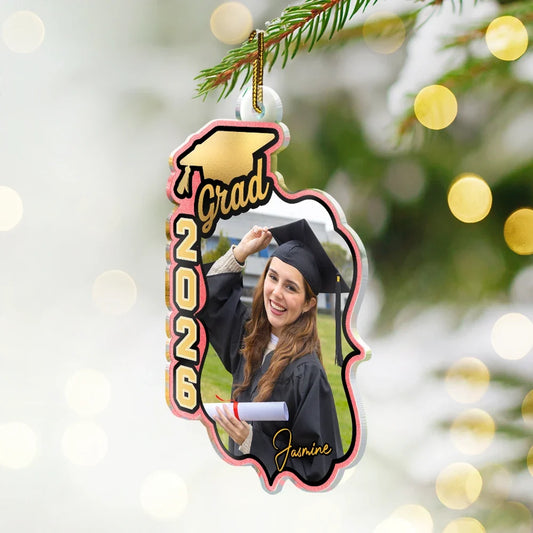 CustomPhotoCongratsToTheGraduate PersonalizedCustomShapedAcrylicOrnament TH386 VKT1319 MK1