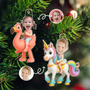CustomPhotoCuteKidFlamigoUnicorn PersonalizedAcrylicPhotoOrnament TG071 CLA1538 MOCKUPDEF