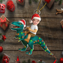 CustomPhotoCuteKidXmasDinosaur PersonalizedAcrylicPhotoOrnament TK839 CLA1525 MkWebs5