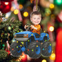 CustomPhotoFaceKidRidingMonsterTruck PersonalizedAcrylicPhotoOrnament TK856 CLA1527 MkWebs4