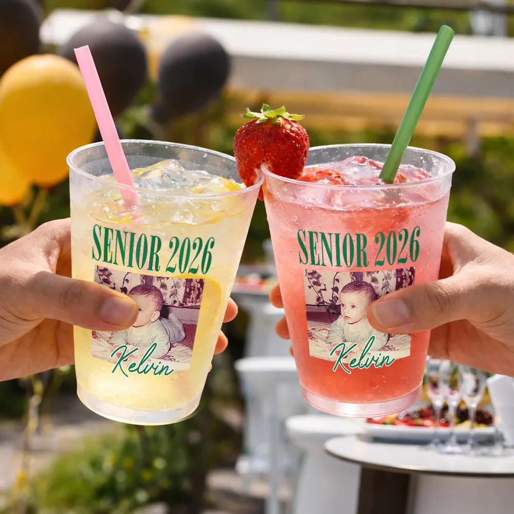 CustomPhotoSeniorVinatgeGraduation PersonalizedFrostedCups NP230 CLA2883 MK 2