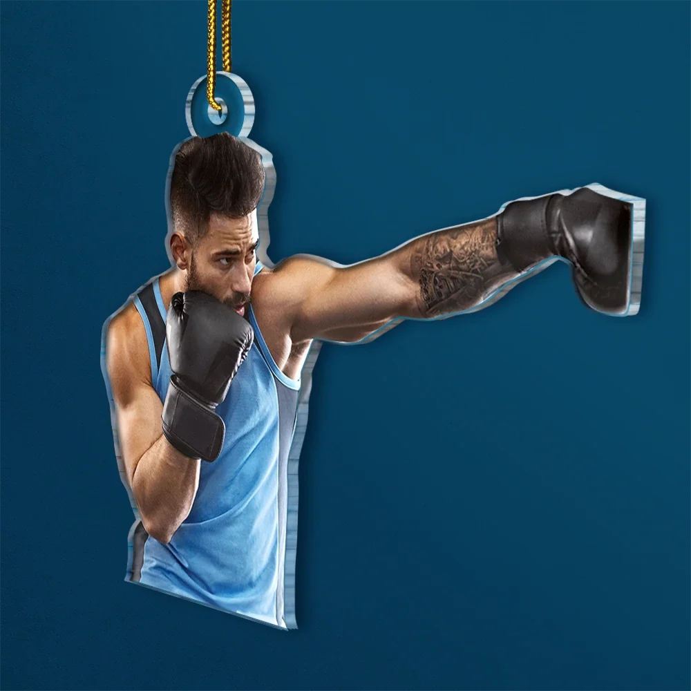 CustomPhotoWorkoutGiftsGymFitness PersonalizedAcrylicPhotoOrnament TK830 CLA1487 MkWebs1