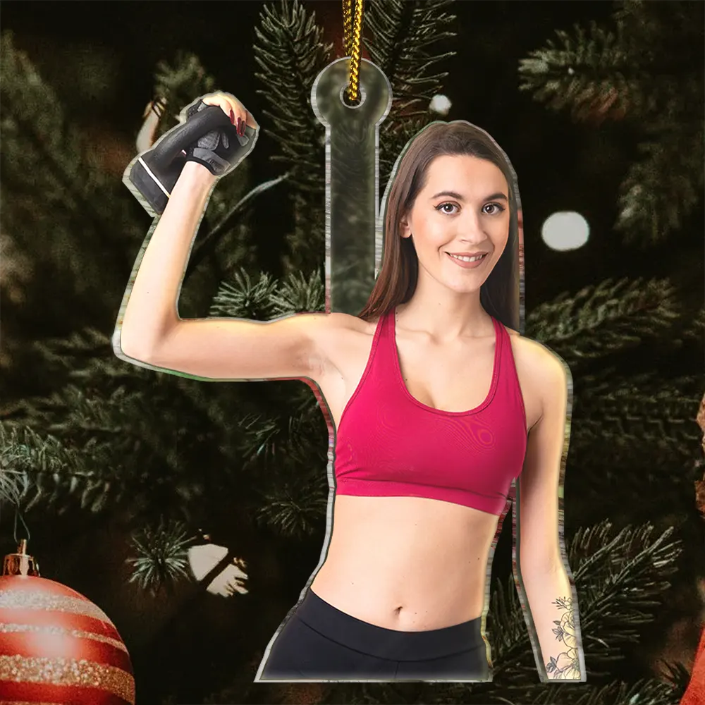 CustomPhotoWorkoutGiftsGymFitness PersonalizedAcrylicPhotoOrnament TK830 CLA1487 MkWebs2