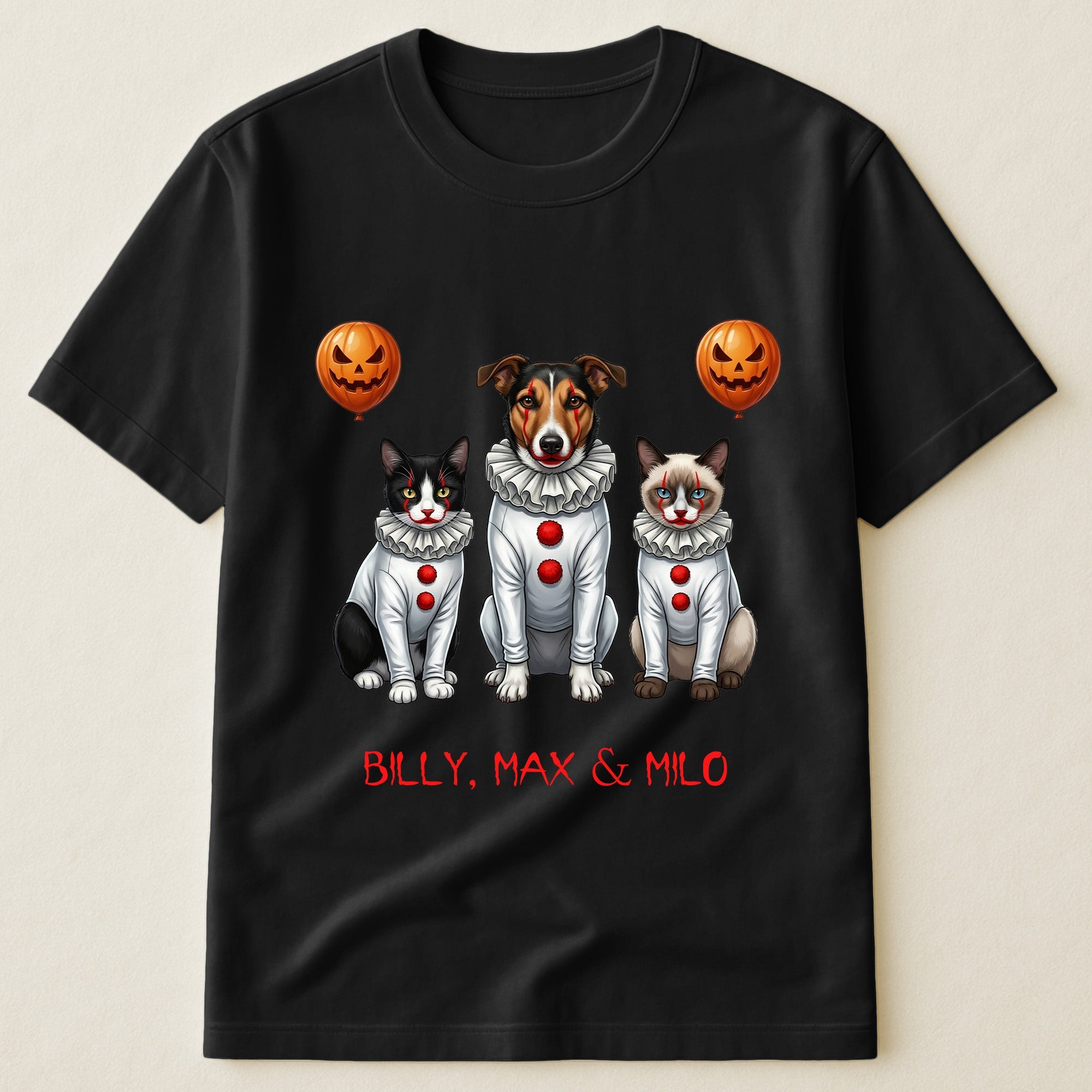 Custom_Pet_Photo_Creepy_Clown_Personalized_Shirt_3