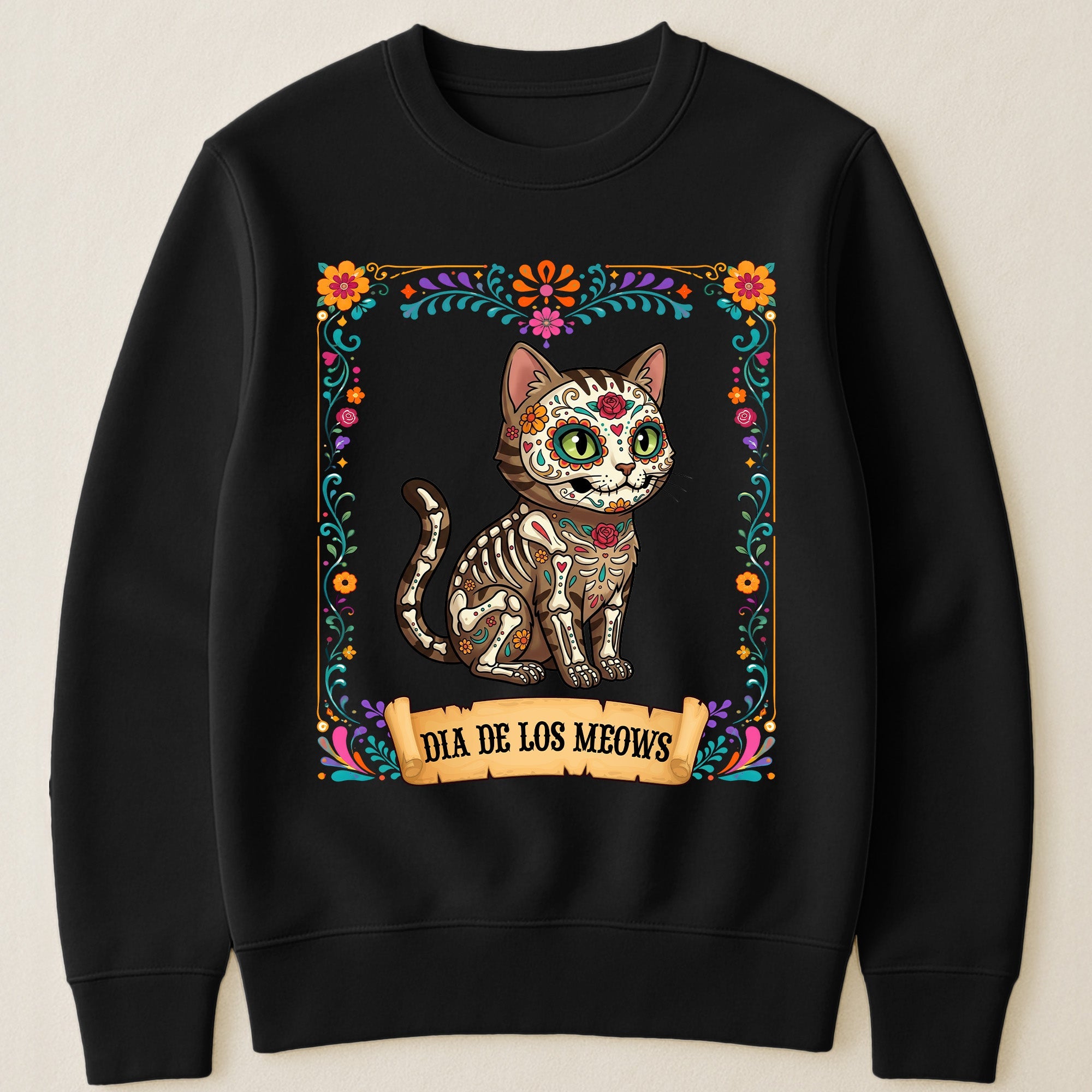 Custom_Pet_Portrait_Day_Of_The_Dead_Personalized_Shirt_4