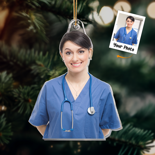 Custom_Photo_Nurse_Christmas_Ornament_ _Personalized_Acrylic_Photo_Ornament_2