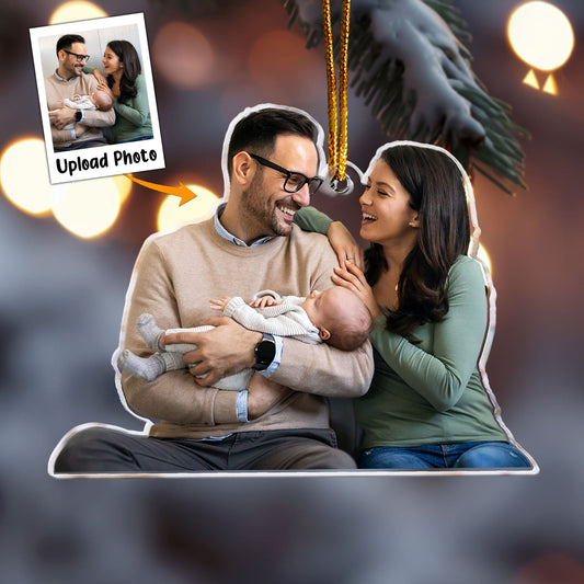Custom_Photo_Our_First_Baby_In_The_Family_ _Personalized_Acrylic_Photo_Ornament_1