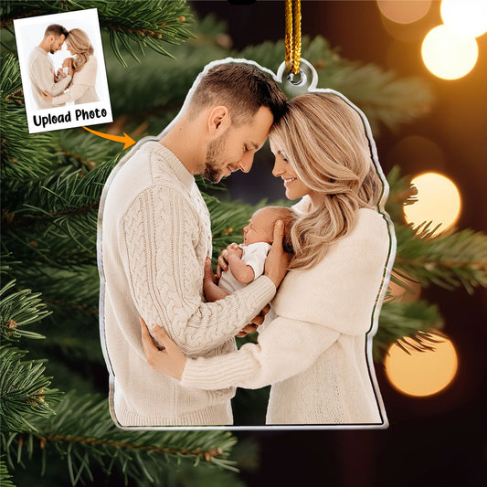 Custom_Photo_Our_First_Baby_In_The_Family_ _Personalized_Acrylic_Photo_Ornament_2