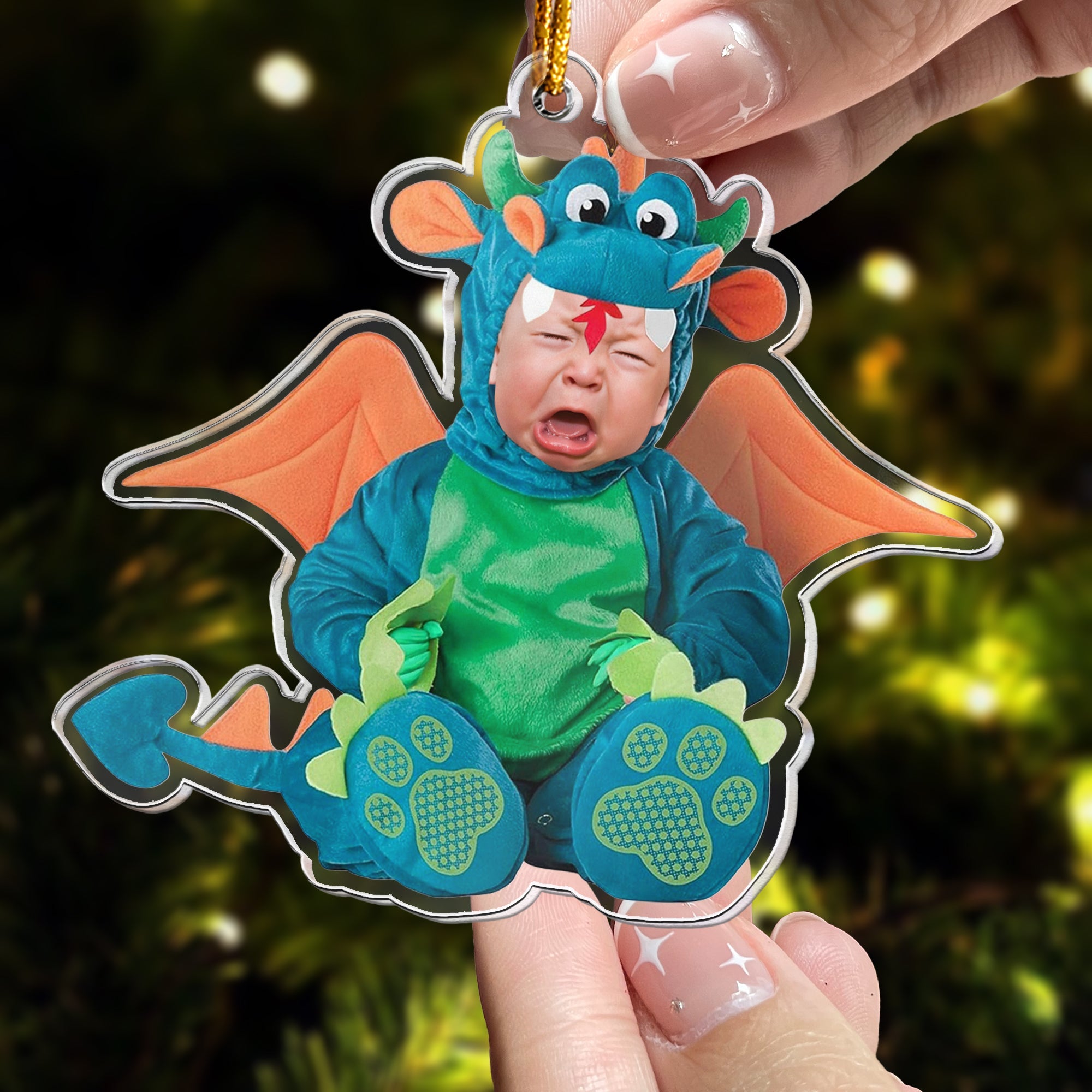 Cute Baby Monster Personalized Acrylic Photo Ornament_9