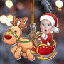 Cute Baby Santa Personalized Acrylic Photo Ornament_2
