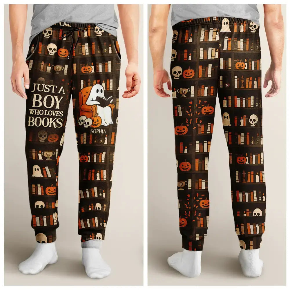 Cute Ghost Just A Girl Who Loves Books Personalized Pajama Pants TT1226 CIN3562 MK2_68364dee 2c74 433f b2f0 5cf53ea57655