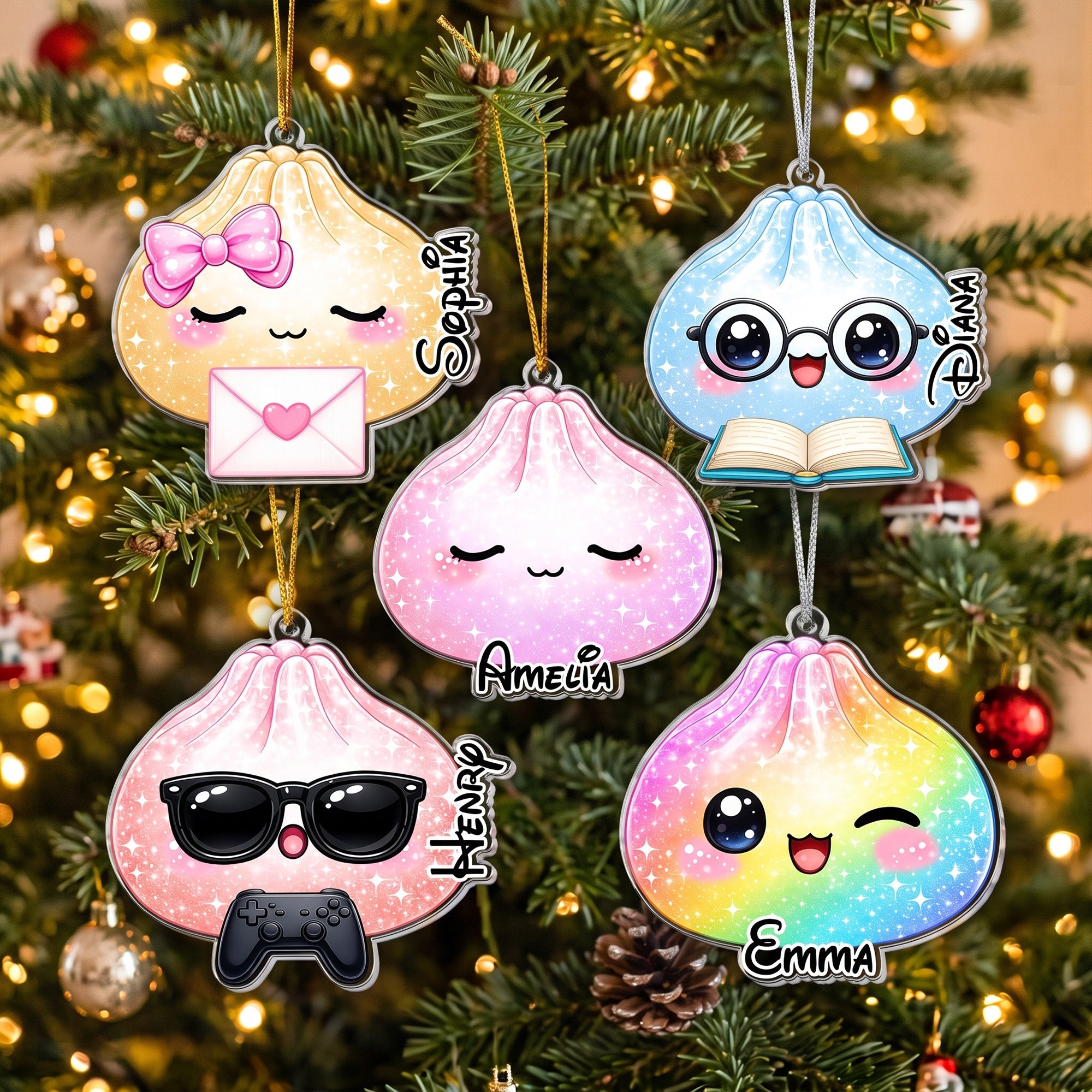 Cute_Dumplings_Family_Christmas_Funny_Keepsake_Personalized_Ornament_1