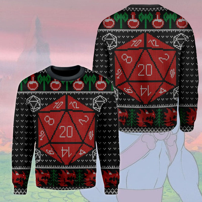 D&D Ugly Christmas Sweater For Men & Women