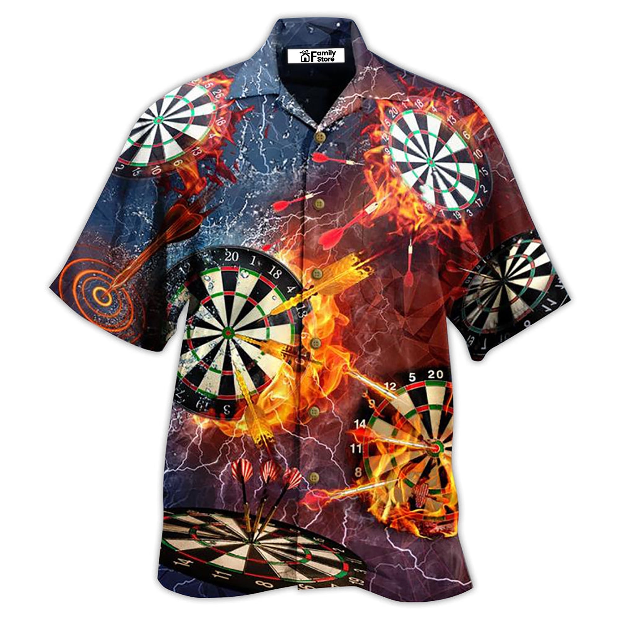 Darts Love It Fire - Hawaiian Shirt For Men