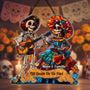 Day Of The Dead Festive La Catrina Couple Personalized Window Hanging Suncatcher_3