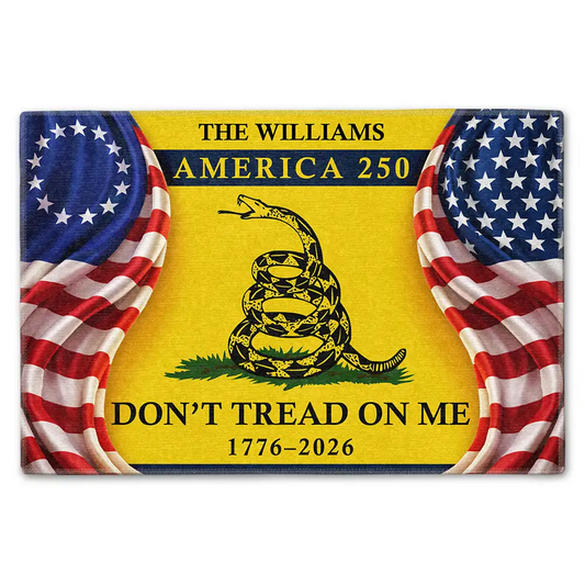 DontTreadOnMeAmerica250th PersonalizedDoormat1