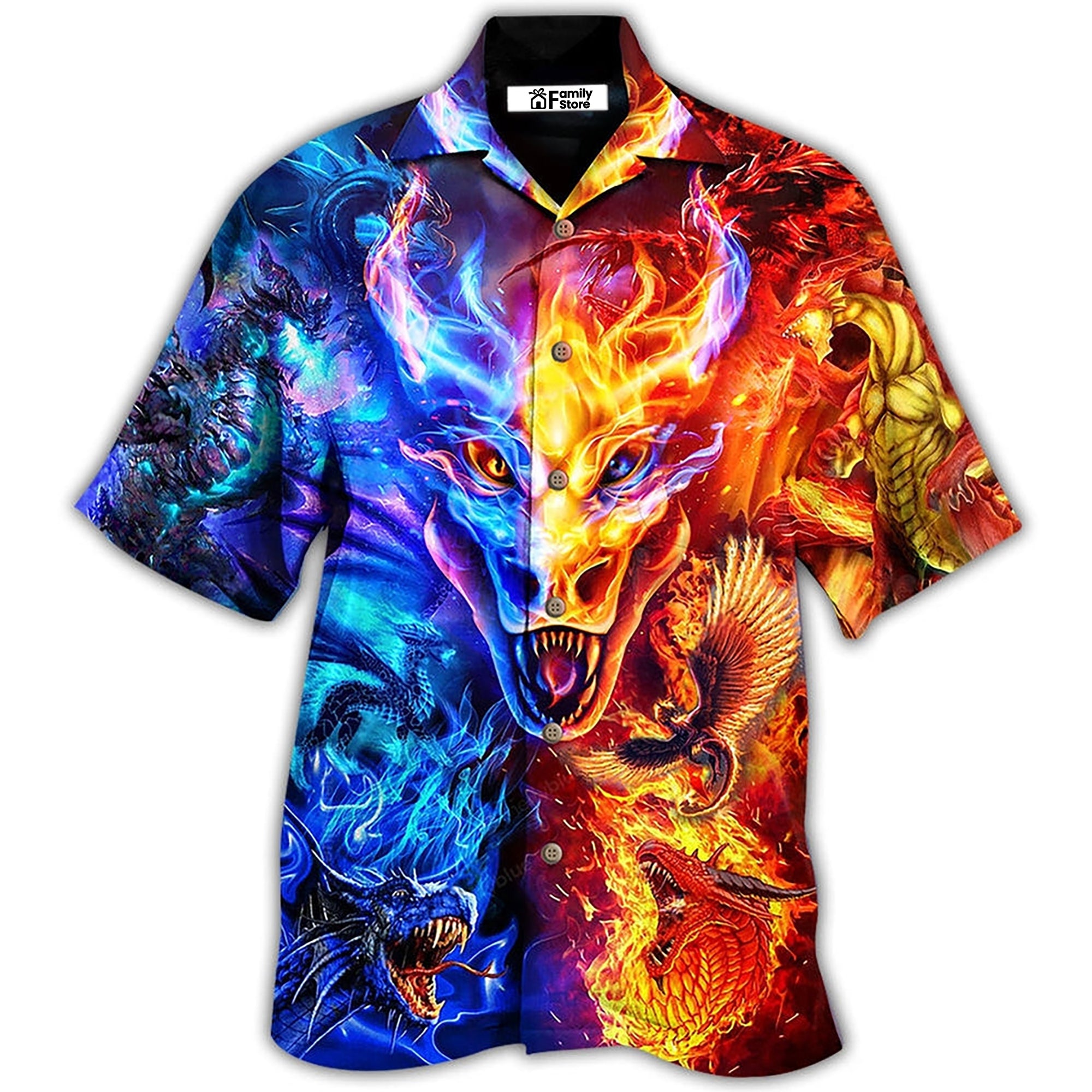 Dragon Fire And Water Love Life - Hawaiian Shirt