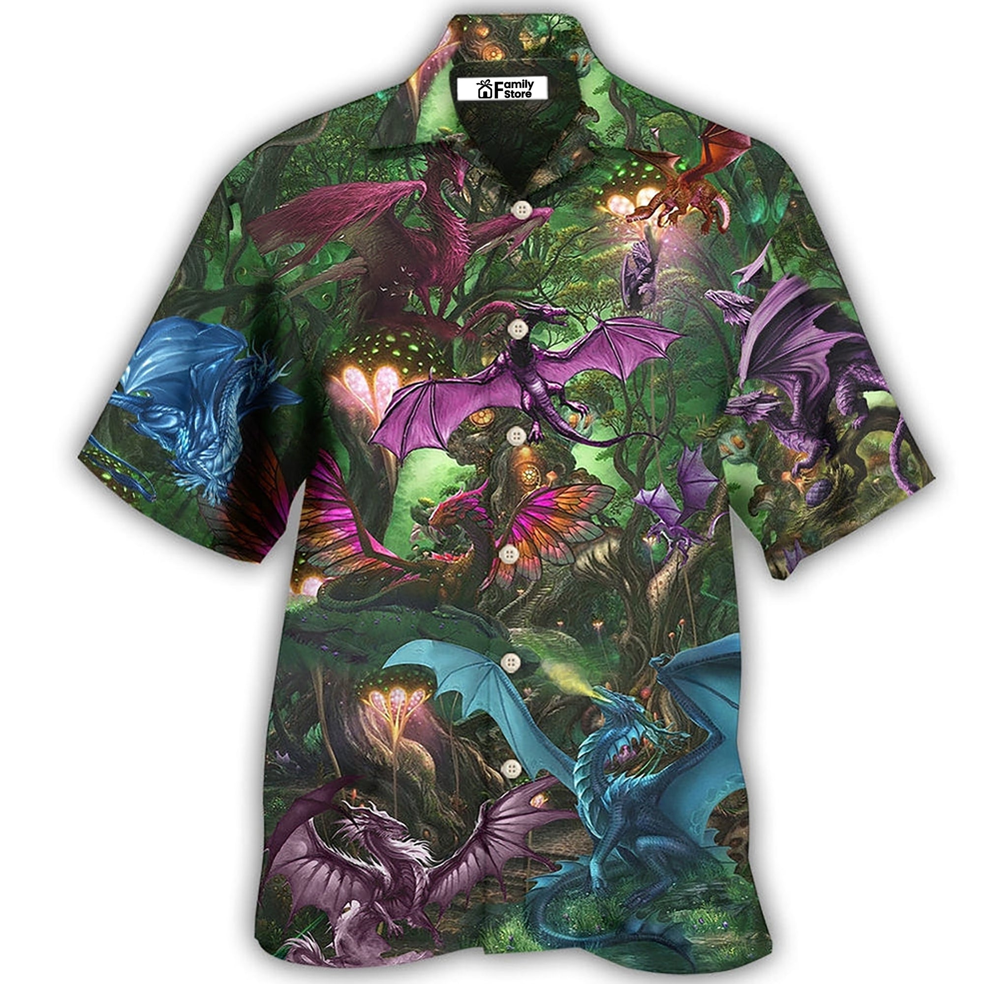 Dragon Love Forest Love Life - Hawaiian Shirt