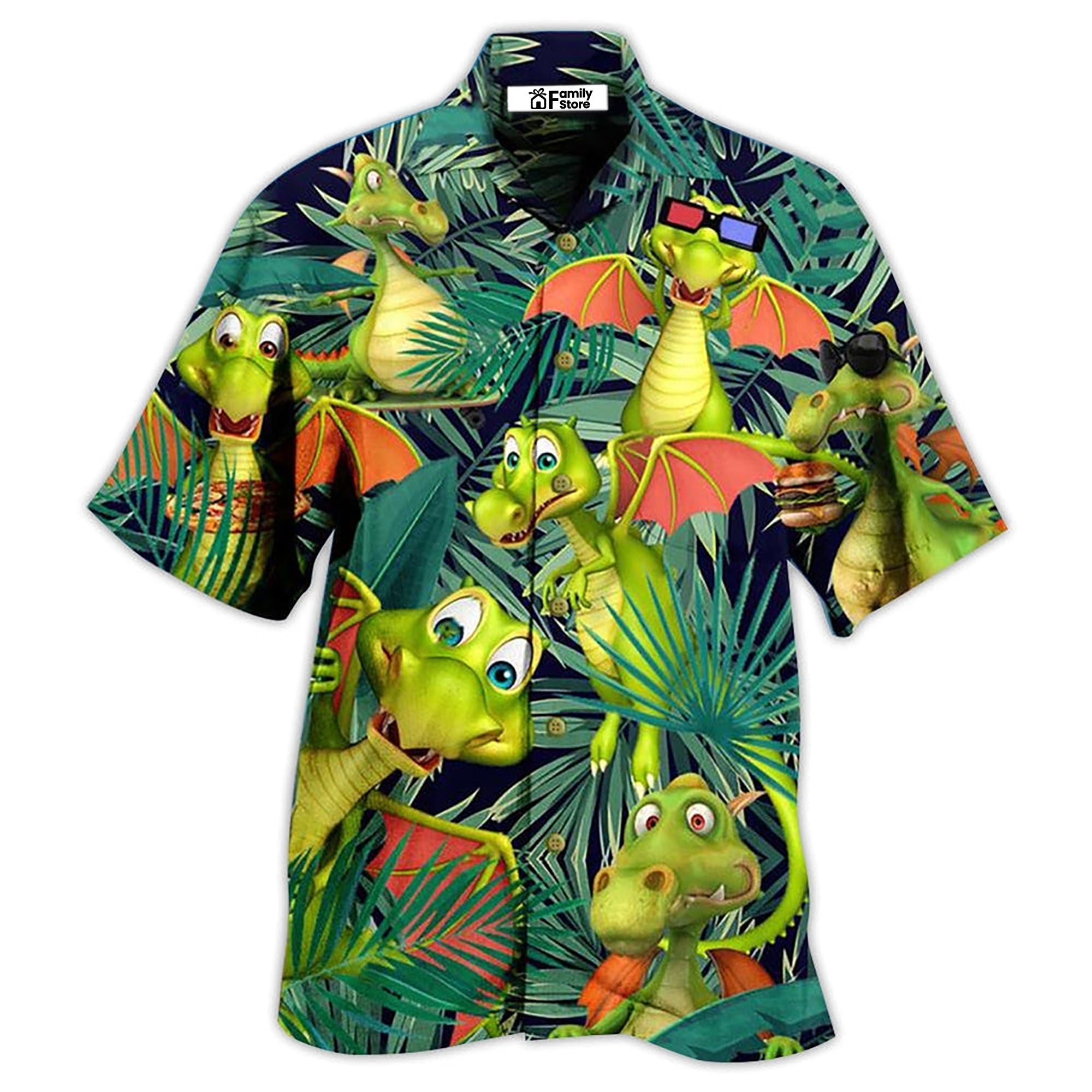 Dragon Love Summer So Funny - Hawaiian Shirt