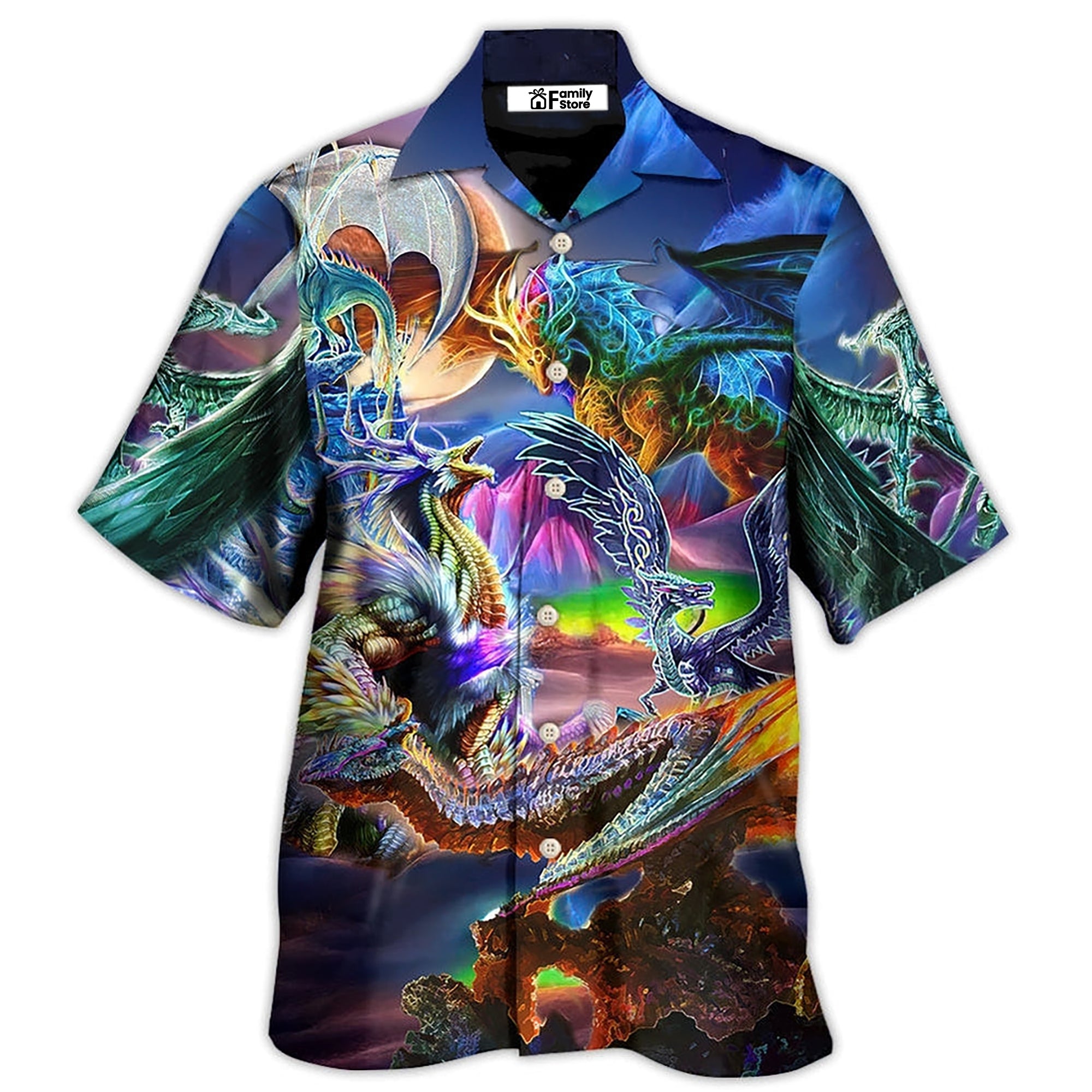 Dragon Neon Legends Colorful - Hawaiian Shirt