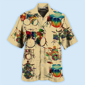 Drum Awesome Music Instrument - Hawaiian Shirt
