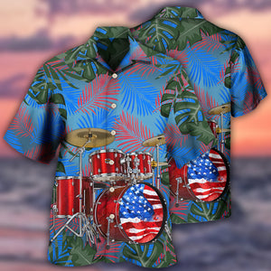 Drum Independence Day America - Hawaiian Shirt