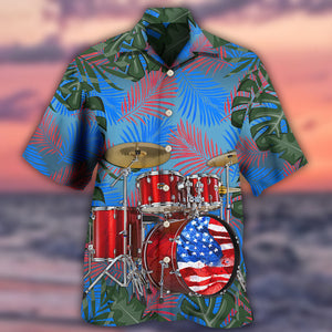 Drum Independence Day America - Hawaiian Shirt