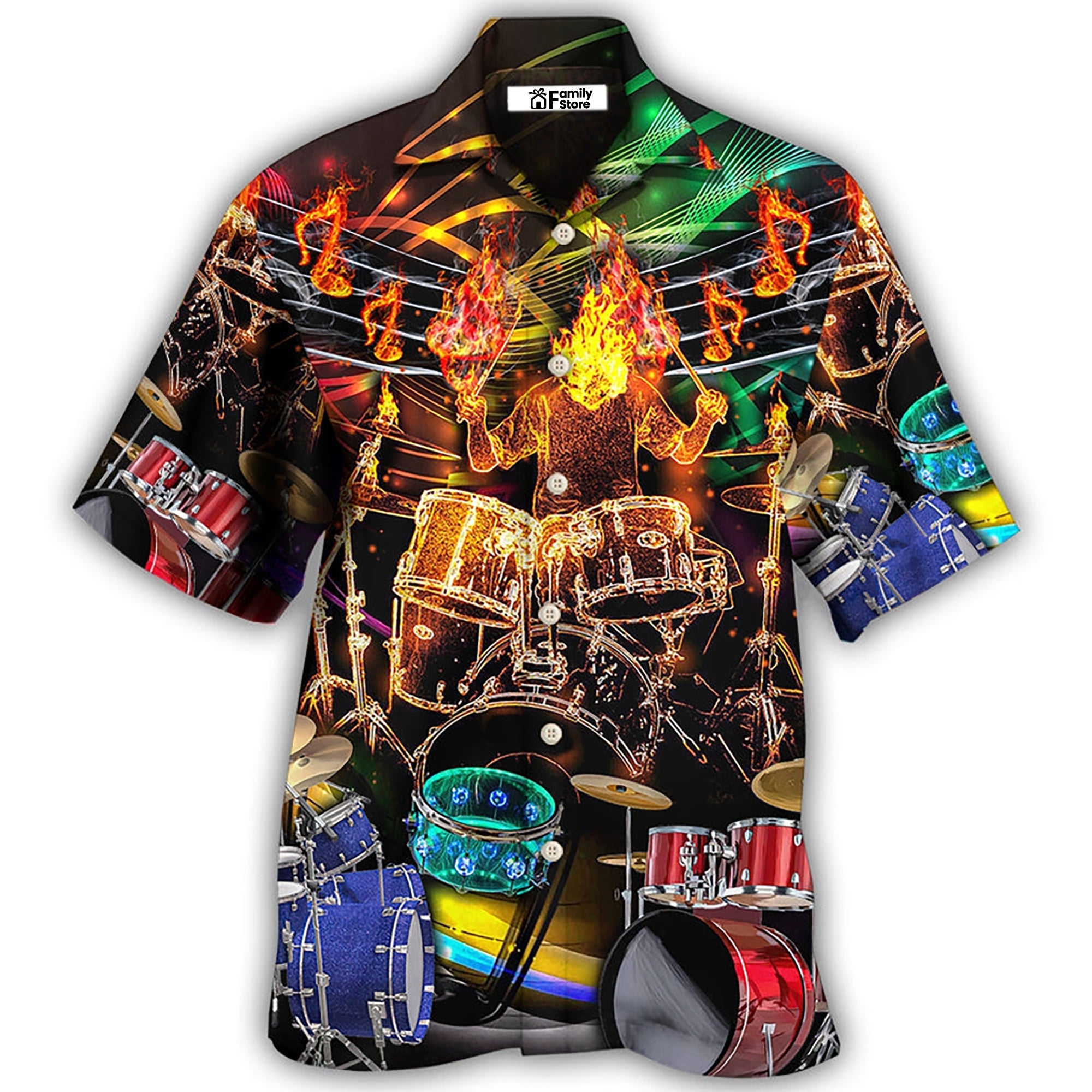 Drum Is My Life Light Colorful Style - Hawaiian Shirt