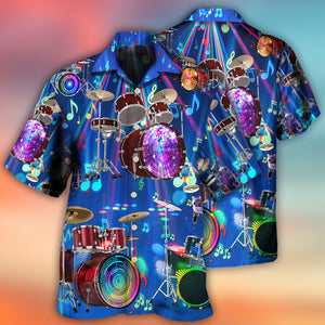 Drum Is My Life Light Neon Style - Hawaiian Shirt