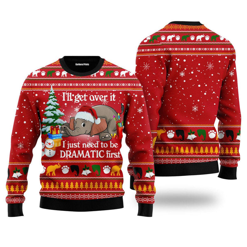Elephant I ‘ll Get Over It Ugly Christmas Sweater For Men & Women