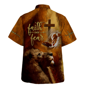 Faith Over Fear The Hand Of God Hawaiian Shirt