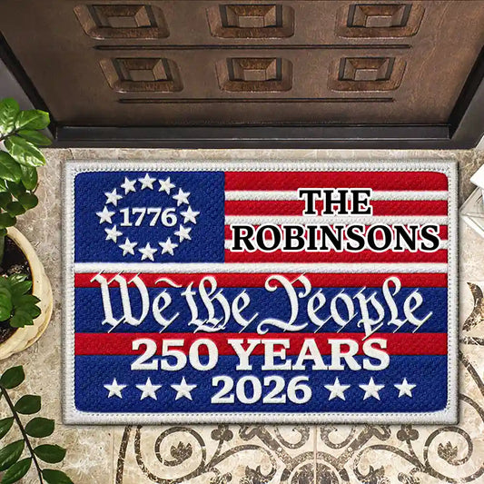 FauxEmbroideryEffectWeThePeopleAmerica250th PersonalizedDoormat2_a59847be 7f98 4747 ba8a bed089badcf1