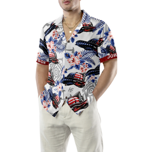 Personalized Texas Bluebonnet Firefighter Hawaiian Shirt