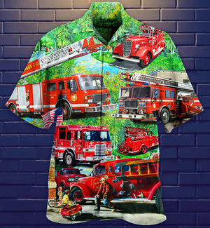 Firefighter Brave Just Like My Daddy Hawaiian Shirt