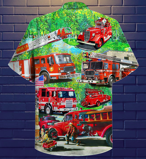 Firefighter Brave Just Like My Daddy Hawaiian Shirt