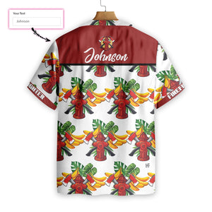 Personalized Cross Axes Firefighter Hawaiian Shirt For Men