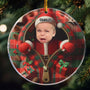 First Christmas Baby Girl Boy Newborn Personalized Acrylic Photo Ornament_1