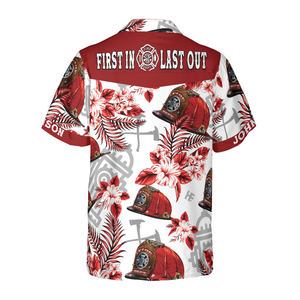 Personalized Red Texas Bluebonnet Hawaiian Shirt For Men