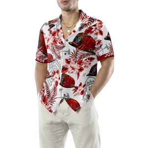 Personalized Red Texas Bluebonnet Hawaiian Shirt For Men