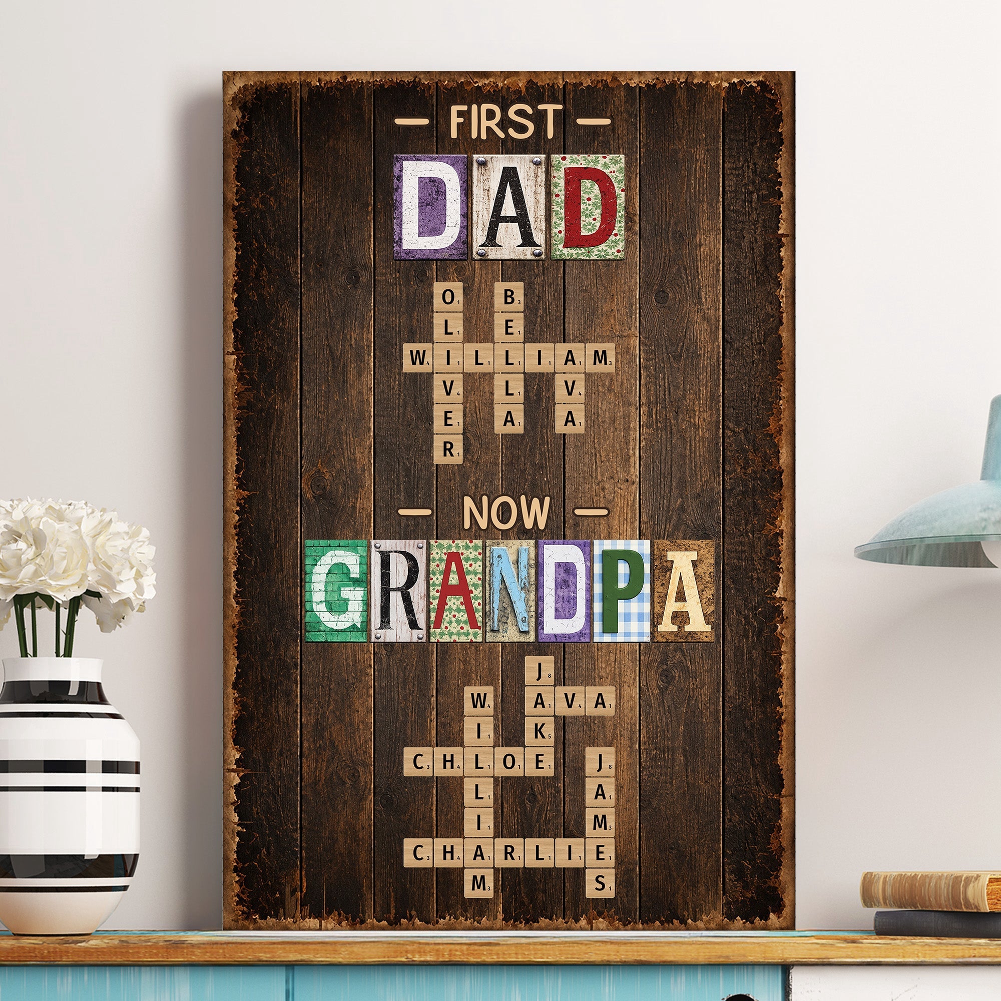 First_Dad_Now_Grandpa_Names_Crossword_Personalized_Poster_2