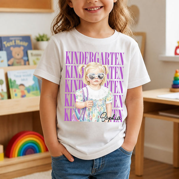 Custom Photo First Day Of School - Personalized Shirt - Back To School Gift For Kids LA02