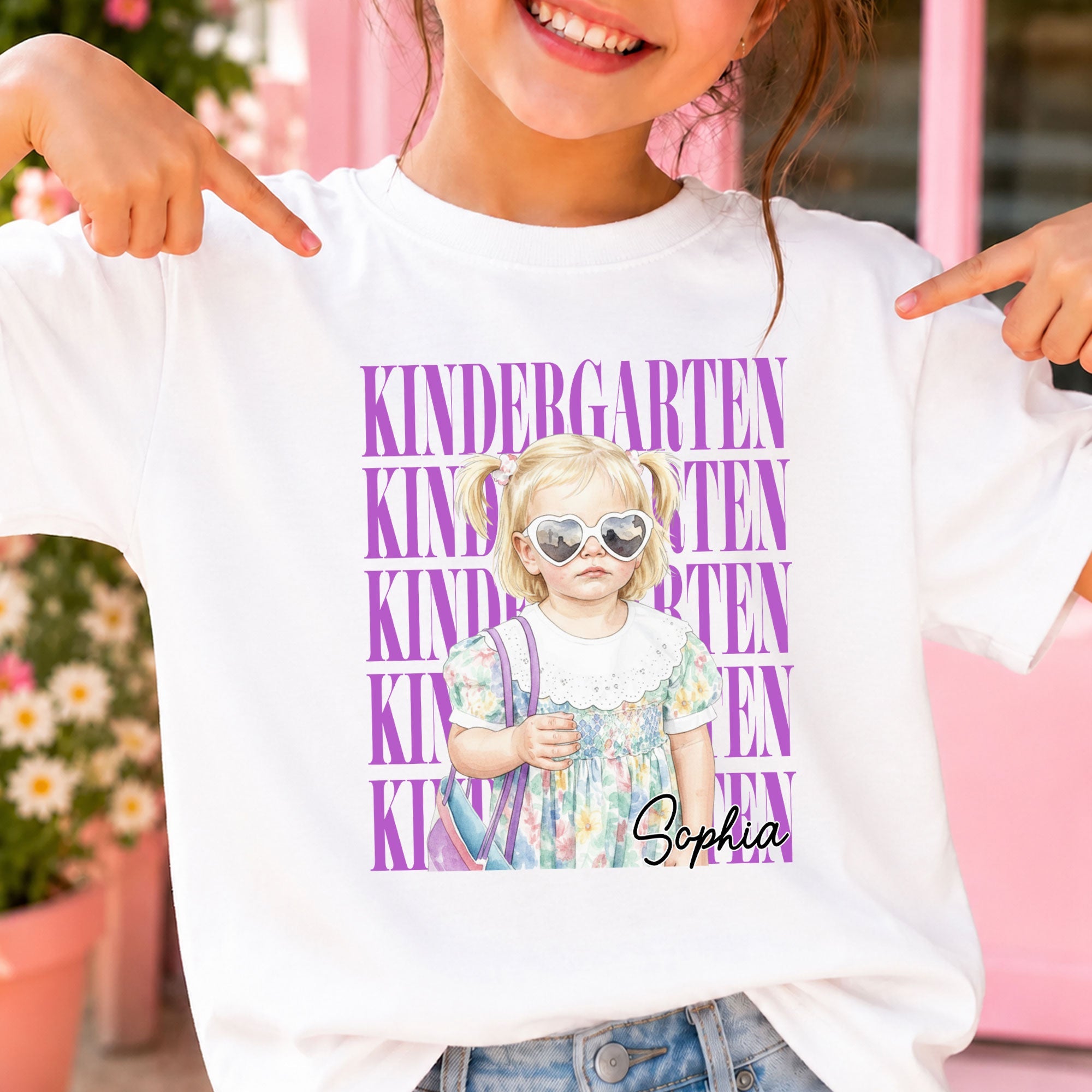 First_Day_Of_School_Custom_Photo_Watercolor_Style_Personalized_Shirt_3