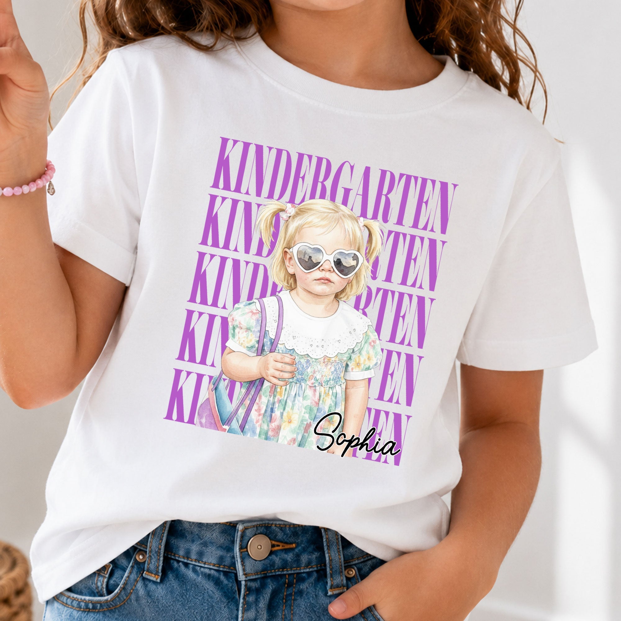 First_Day_Of_School_Custom_Photo_Watercolor_Style_Personalized_Shirt_4