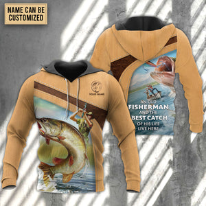 Fishing An Old Fisherman And The Best Catch Personalized - Hoodie