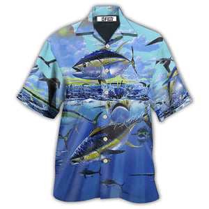 Fishing Tuna Fishing Blue Sky Ocean - Hawaiian Shirt