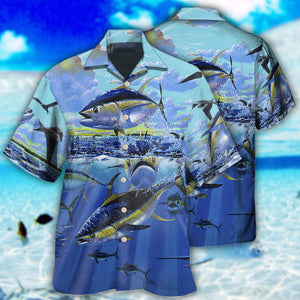 Fishing Tuna Fishing Blue Sky Ocean - Hawaiian Shirt