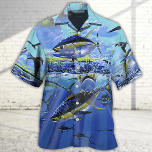 Fishing Tuna Fishing Blue Sky Ocean - Hawaiian Shirt