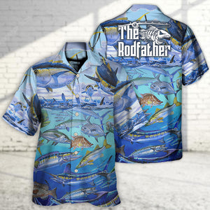 Fishing Undersea The Rodfather Tuna Fish - Hawaiian Shirt