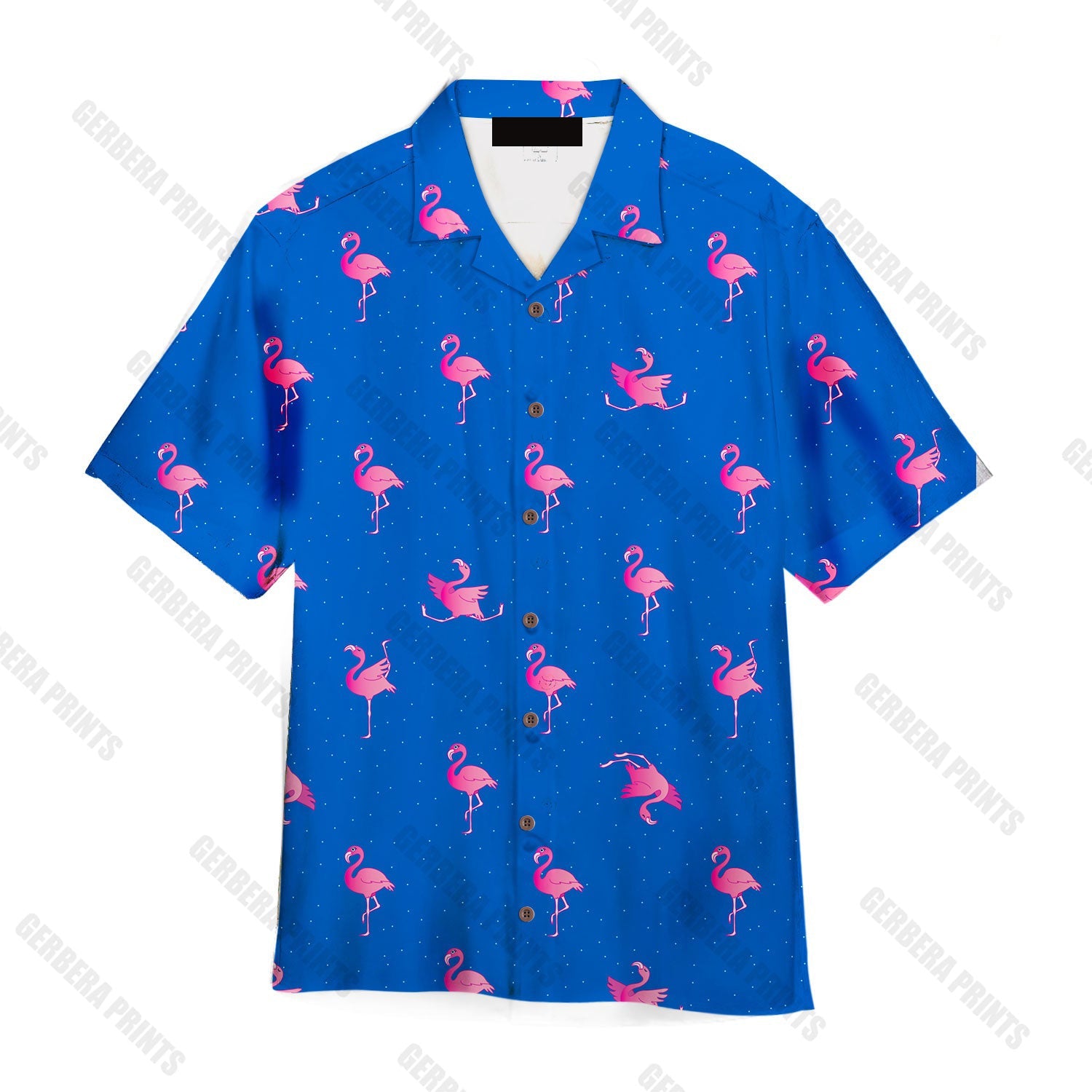 Flamingo Pink Blue Aloha Hawaiian Shirts For Men, Women