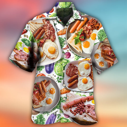 FoodBreakfastSausageArtStyle HawaiianShirt OwlOhh_4312_2